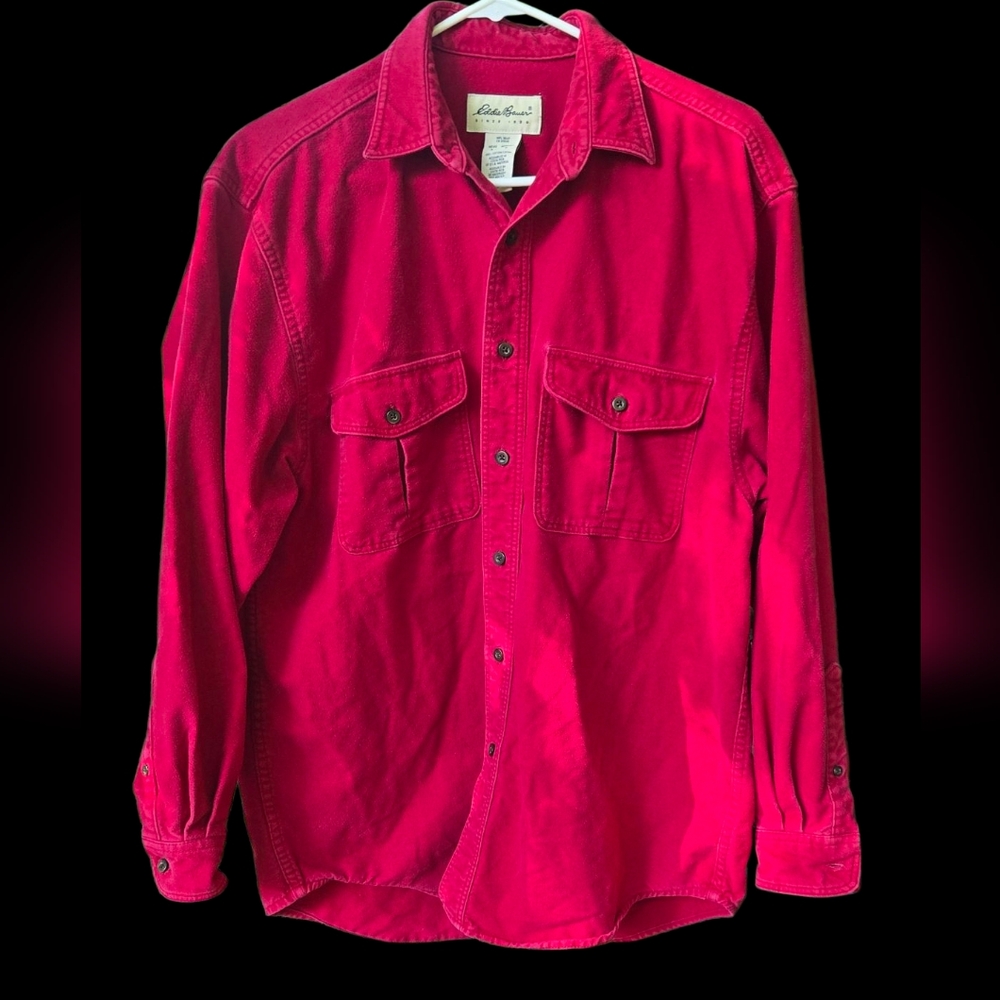 Vintage Eddie Bauer 100% Cotton Button Up Flannel GUC Mens M